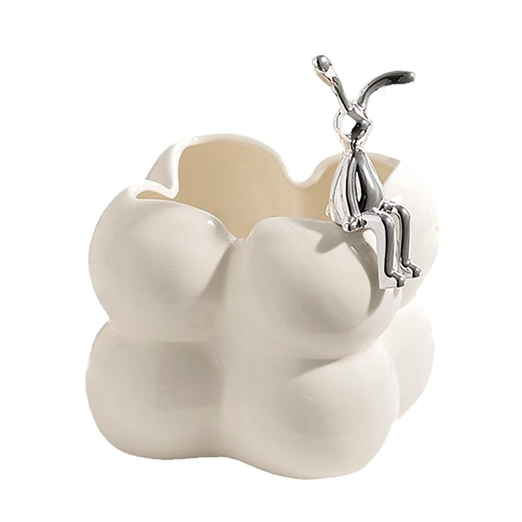 Storage Box Ceramic Modern Exquisite Shape Decoration Multi Purpose Box for Cosmetics Keys Home Decor