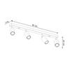Ceiling Lamp Berg 4 Natural Wood