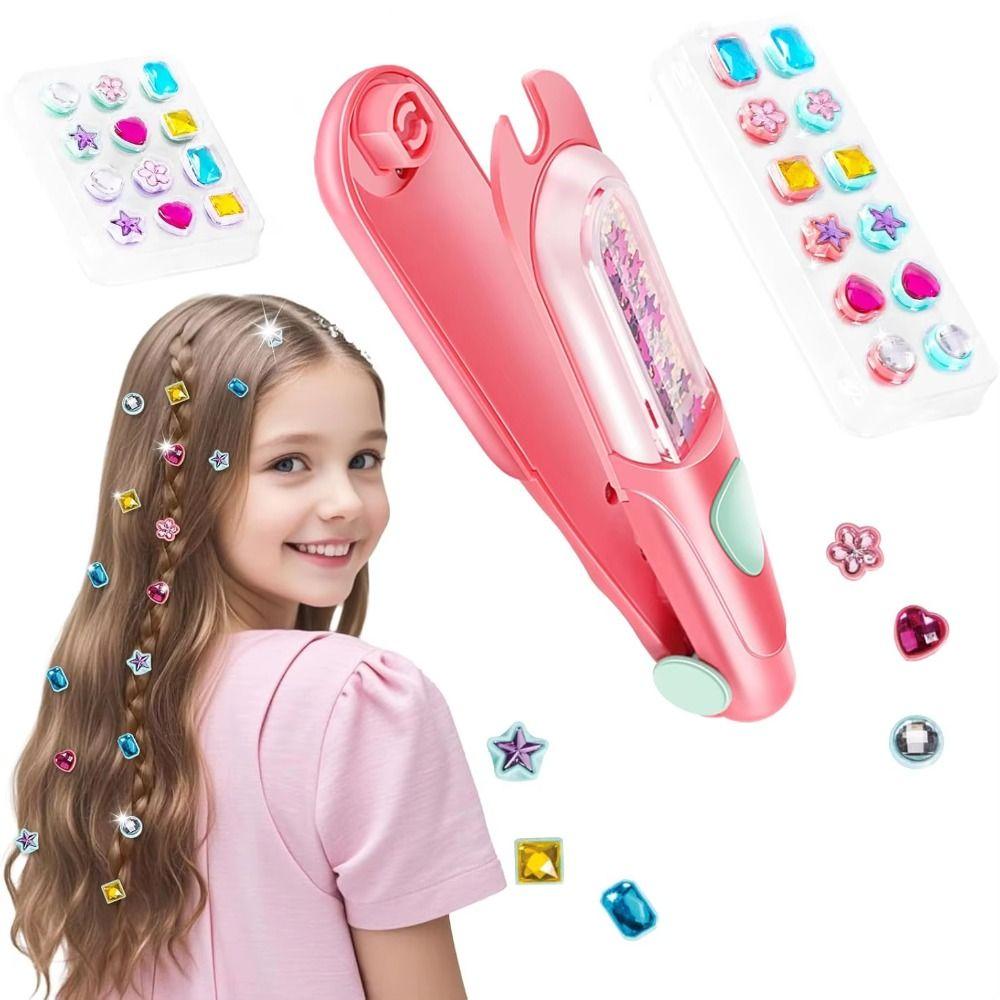 Reusable Hair Gem Stamper Shining  Kids Hair Styling Tool Girls Hair Jewels  Girls Toys