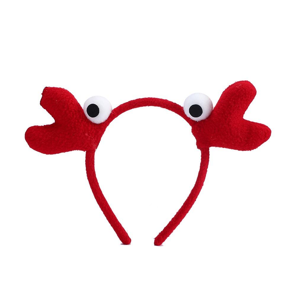 Funny Cartoon Crab Headband Cute Crab Claw and Crab Eye Crab Hair Accessory Simple Versatile Face Wash Headband For Women Girls