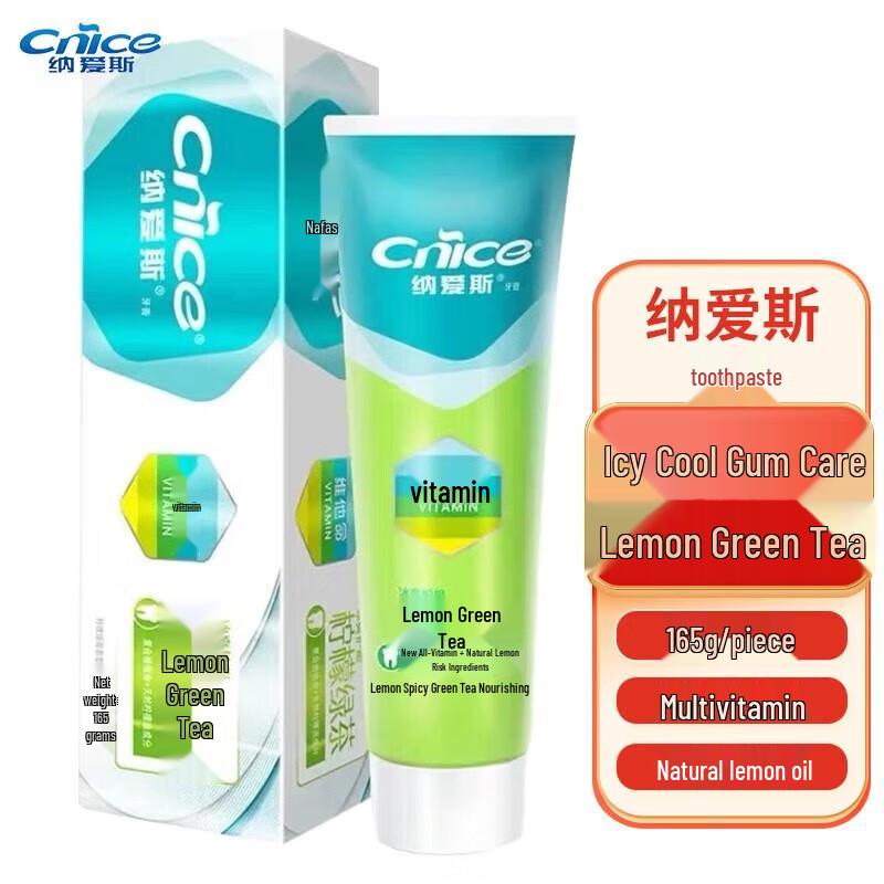 NICE Lemon Green Tea Multi-Effect Toothpaste (Pack of 2)
