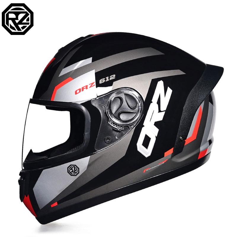 ORZ-612-Motorcycle Helmet Unisex All-Weather Full Face with Winter-Style Large Tail Wing