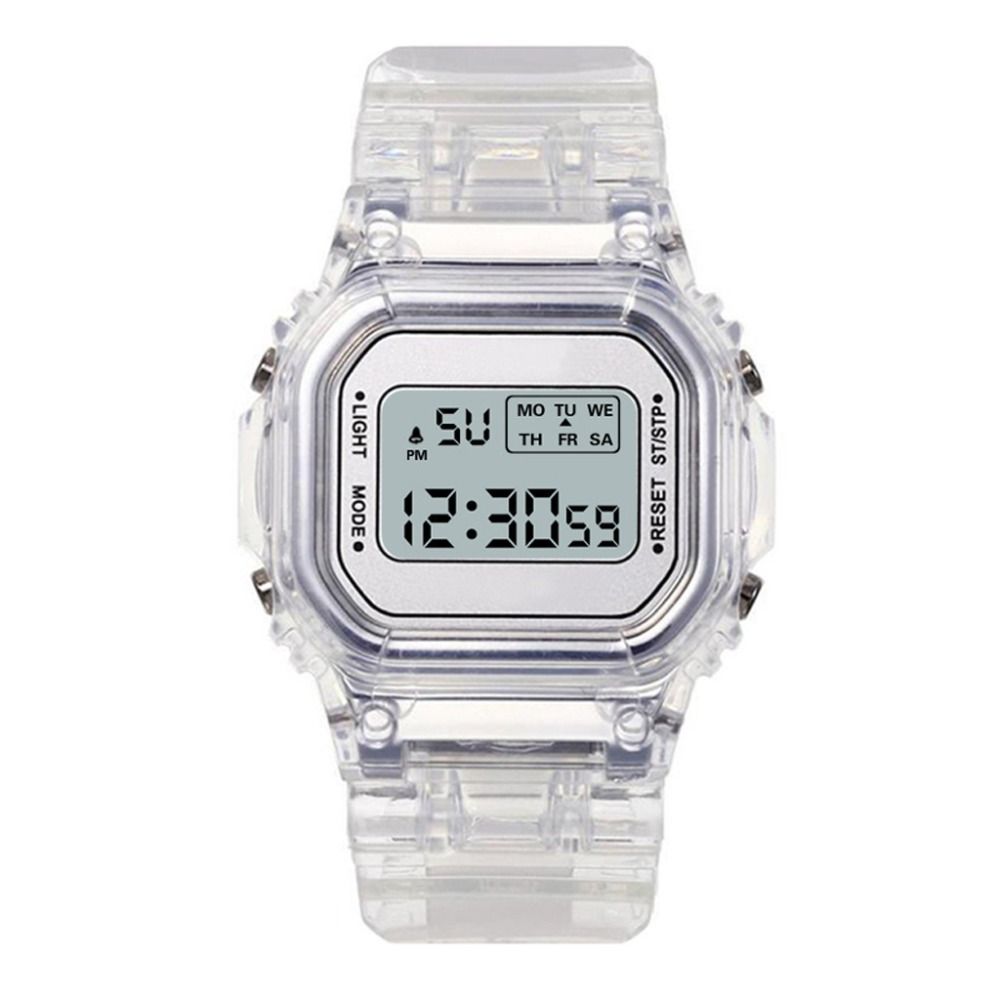 Transparent Watchband Digital Watch Clock Wristwatches Fashion Electronic Watches