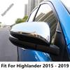 2PCS Car Rearview Mirror Cap Shell Protection Decoration Cover Trim For Highlander 2015 - ABS Chrome Accessories Exterior