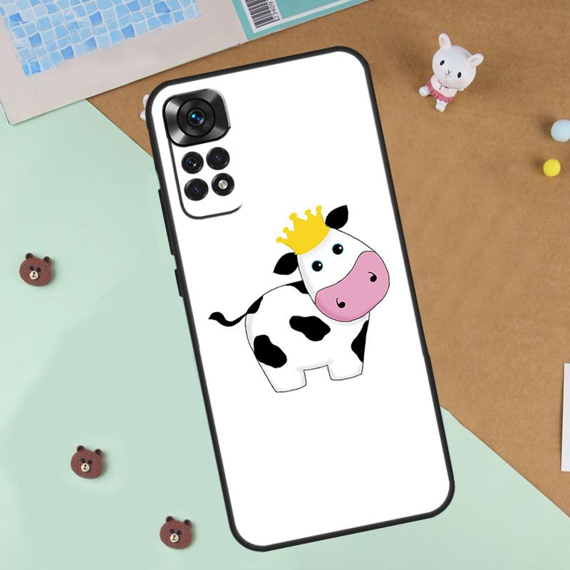 Animal Cute Cartoon Cow Case For Xiaomi Redmi Note 14 13 12 9 10 11 Pro 10S 11S 12S Cover For Redmi 13C 10C 12C 14C