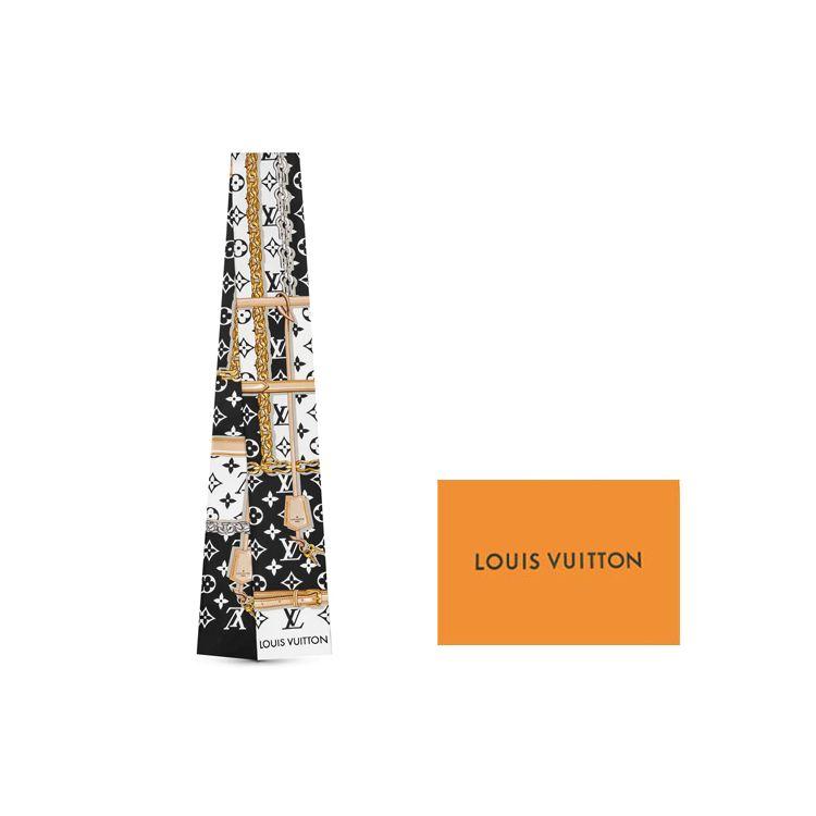 

Louis Vuitton Monogram Confidential Silk Headband Women accessories Black White M78656 Box