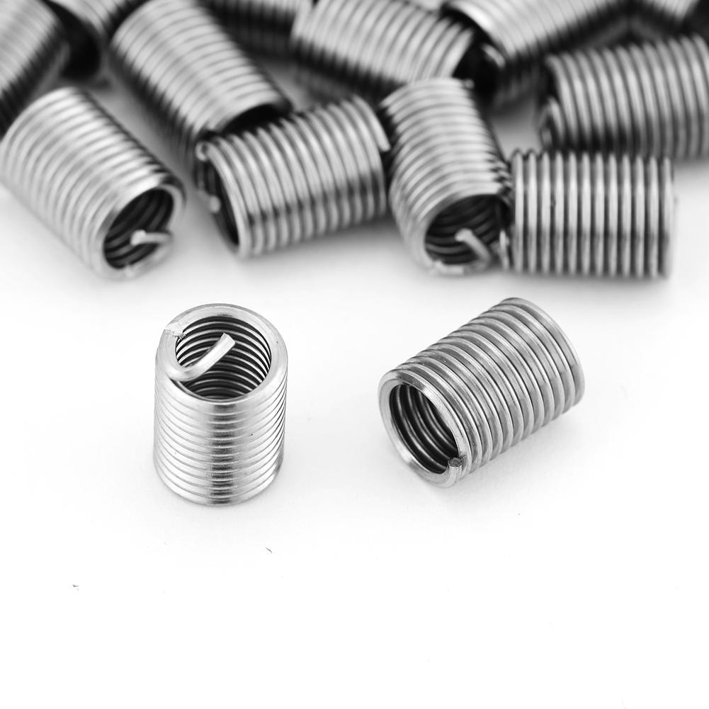 50 szt. stal nierdzewna SS304 spiralny drut śrubowy gwintowany wkładki M6 x 1,0 x 2,5 D długość