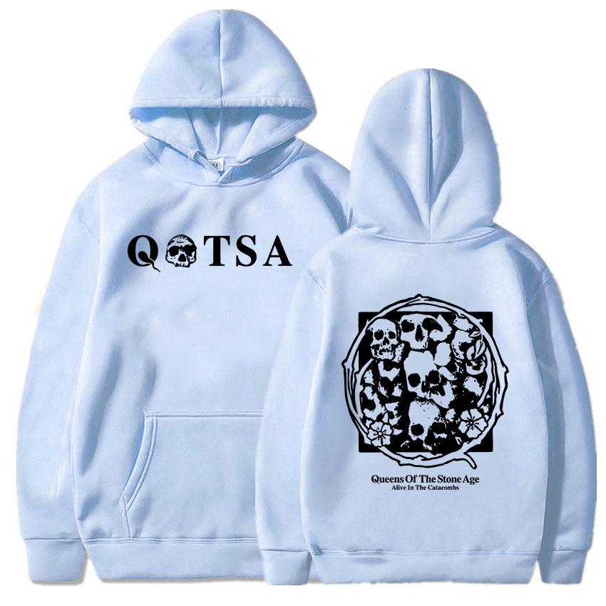 Mikiny Alive In The Catacombs QUEENS OF THE STONE AGE QOTSA Kapela Mikina s dlouhým rukávem Pánské mikiny s kapucí Grunge Pánská mikina