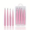4pcs Eyebrow Tweezers Set Stainless Steel Precision Tweezers For Hair Removal