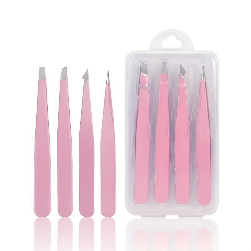 4pcs Eyebrow Tweezers Set Stainless Steel Precision Tweezers For Hair Removal