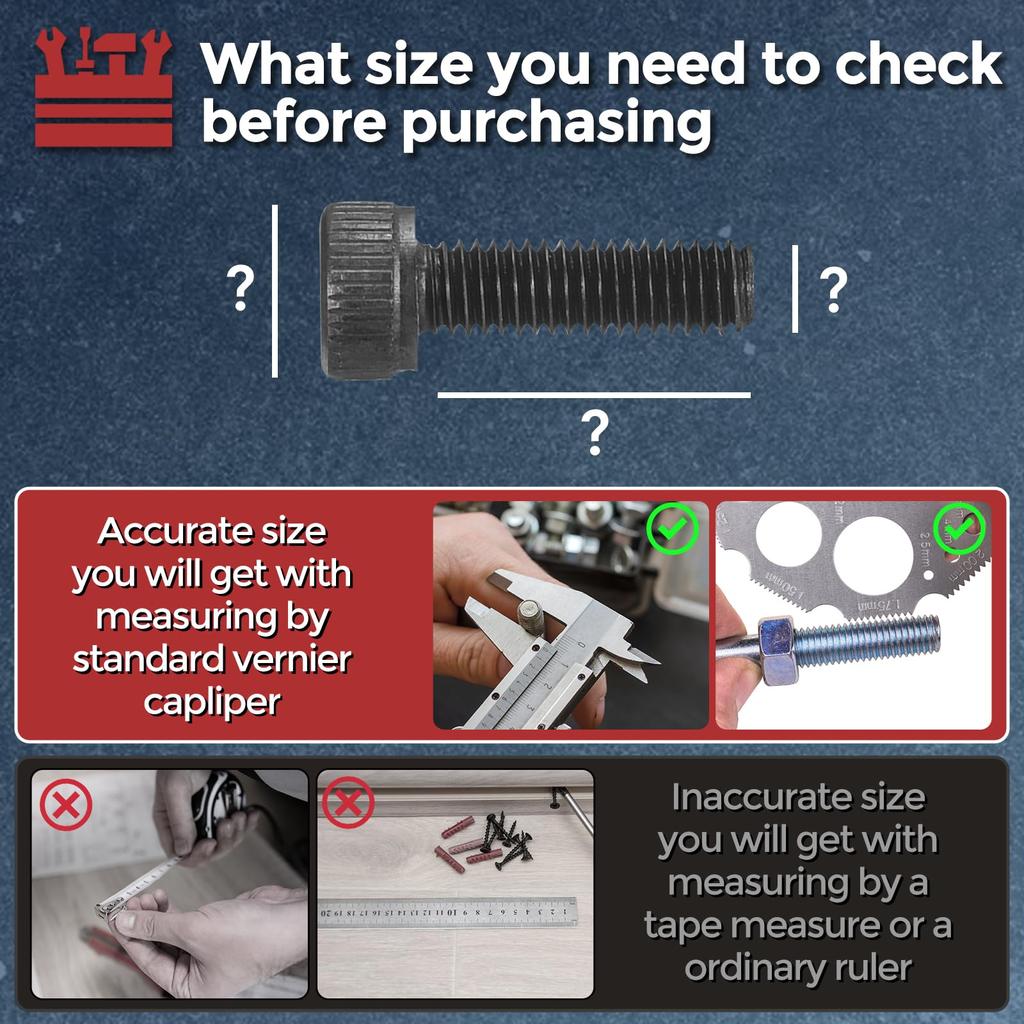 Kozelo 200pcs M4 Hex Socket Head Cap Bolts and Nuts Assortment Kit Alloy Steel Fully Threaded Black Oxide Internal Hex Screws for 3D Printers with