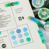 2 Rollen 14*14mm Hartbonbon Punktfarbe Washi Journaling Schreiben Erinnerung Washi Tape Deko Geschenk Etikett Ins Abdeckbänder Leicht zu reißen