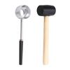 Coconut Opener Tool Set Stainless Steel Coconut Meat Scraper Coconut Opener with Rubber Mallet Food Grade Portable Coconut Opening Tools