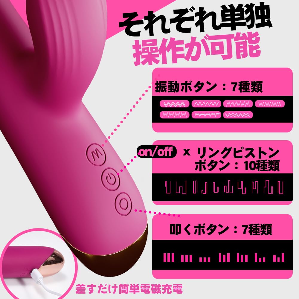 Vibrator for medium piston sex toy types of ring piston 7 types of continuous hitting 7 types of head Piston vibrator Vibrator for women clitoris