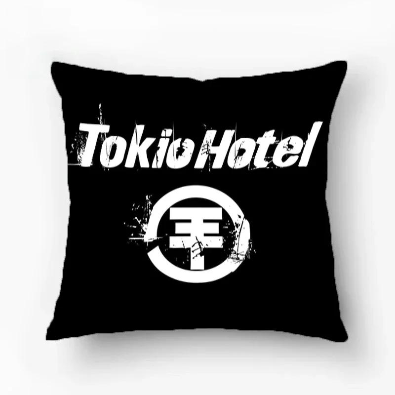 Tokio Hotel Kissenbezüge Dekorative Sofakissen Quadratischer Kissenbezug 45*45 Möbel Doppelseitiger Druck Kissenbezug Kissen