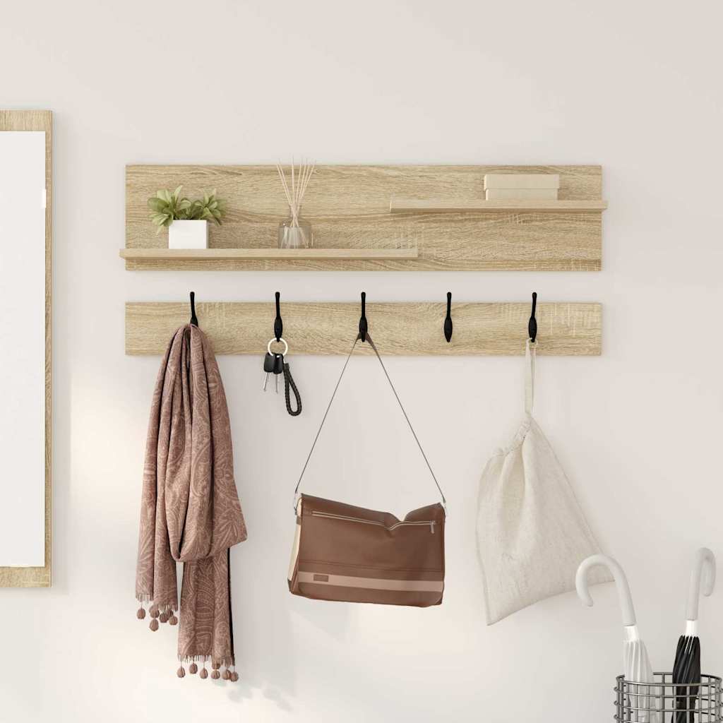 Wall Mounted Nightstand Sonoma Oak 90 x 15 x 36 cm