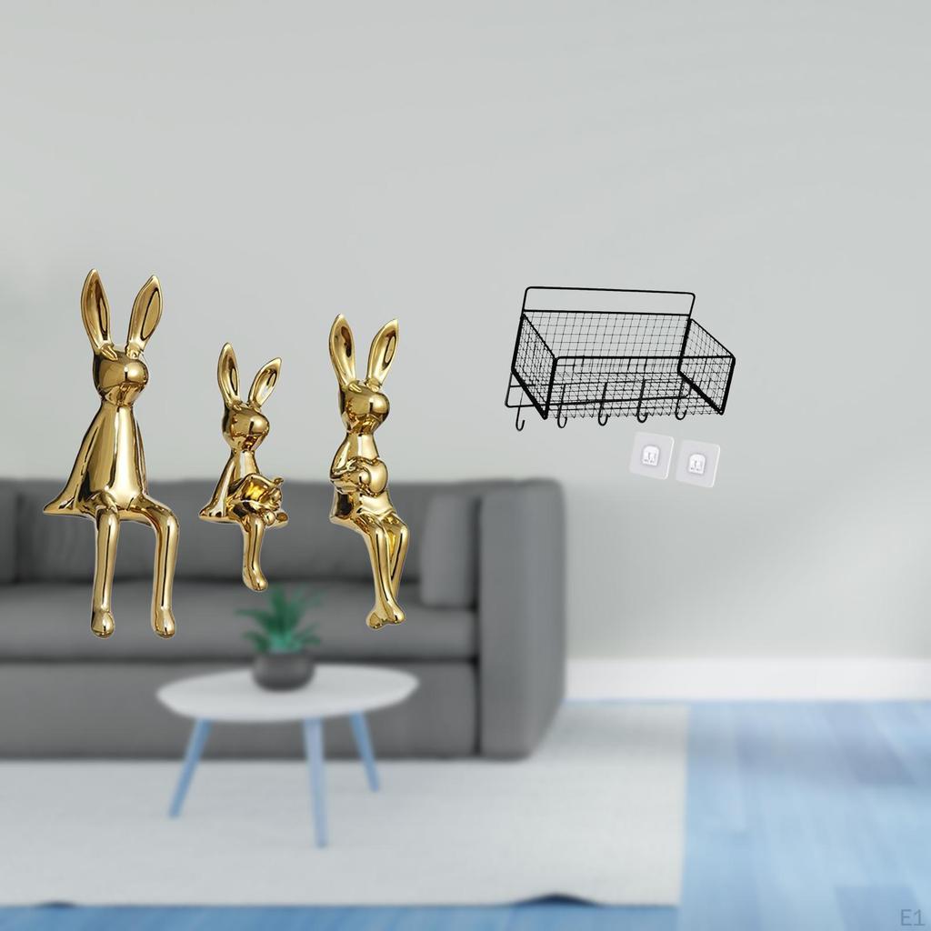 Family Sculpture Figurine Display for Desk Table Centerpiece Cabinet Bookshelf Animal Ornament Home