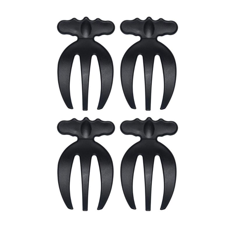 

4Pcs Salad Hands Portable Mixing Tongs Plastic Salad Servers Forks Vegetable Fruit Mixing Spoon Kitchen Tool Easy to Use 1 чорний