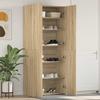 Shoe Cabinet with Shelf Brown 80 x 35.5 x 180 cm Particleboard