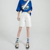 Women's High-Waist Retro Denim Shorts: Loose, Straight-Leg, 5-Point Mid-Length, Hong Kong & Japanese Style for Spring & Summer