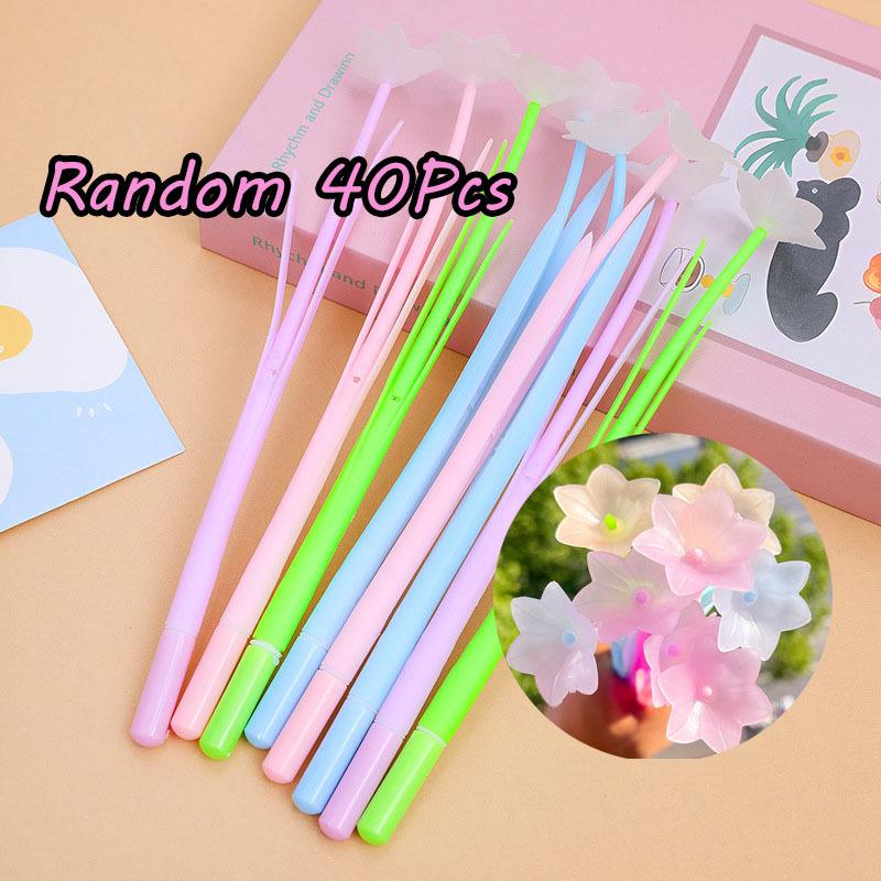 

4 шт. Гелевые ручки с цветами Фотохромные Милые Ручка для студента для экзамена Школьные Офисные принадлежности Черные чернила Нейтральная ручка Random style 4Pcs