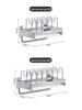 Extendable Stainless Steel Cookware Storage Rack for Kitchen Shelves and Under Sink Cabinets