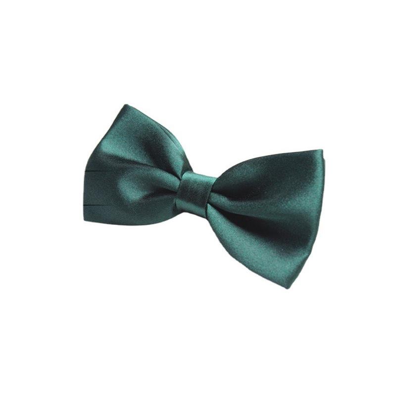 Solid Color Formal Wedding Bow Tie for Men - Customizable Logo and Multi-Color Options