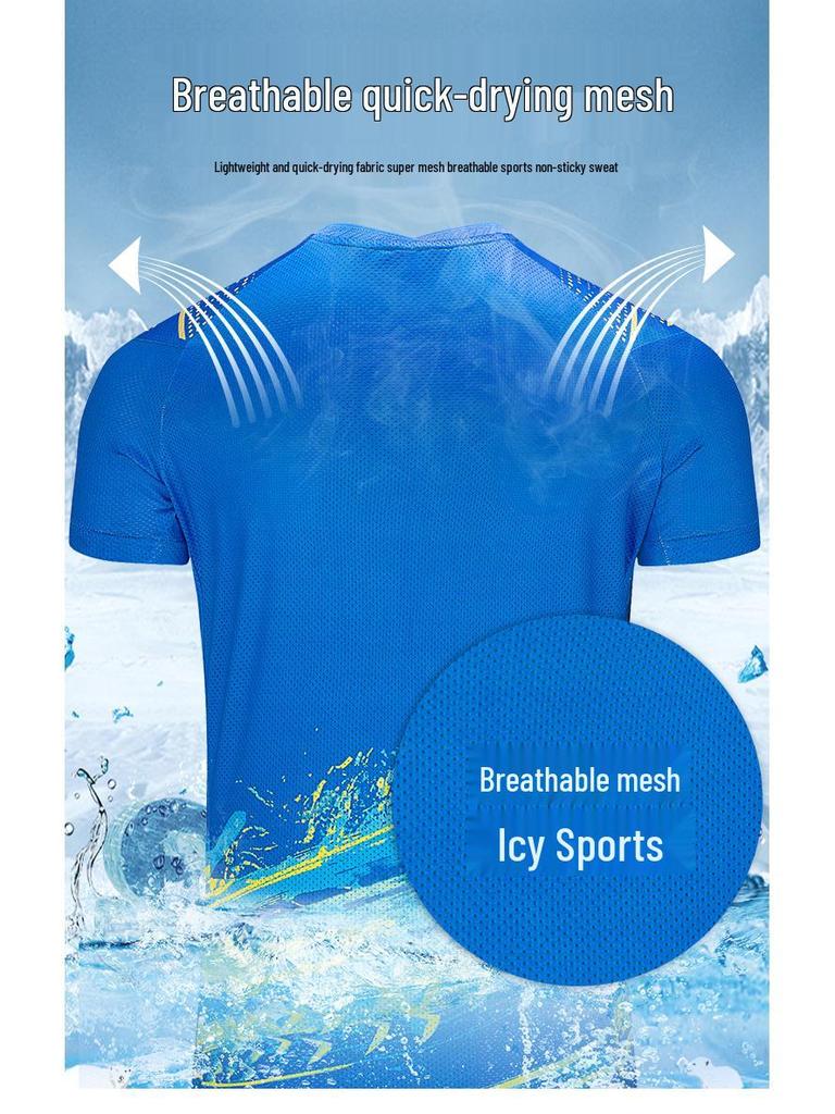 Breathable Couples' Sportswear Set - Table Tennis & Badminton Quick-Dry Competition T-shirt
