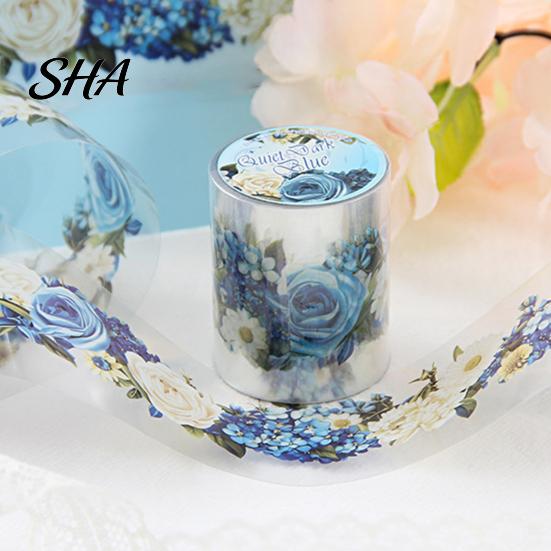 Long Roll Washi Tape Floral Tape, Vintage Flower Pattern PET Decorative Scrapbooking for Junk Journal Supplies, Scrapbooking, DIY Crafts, Gift