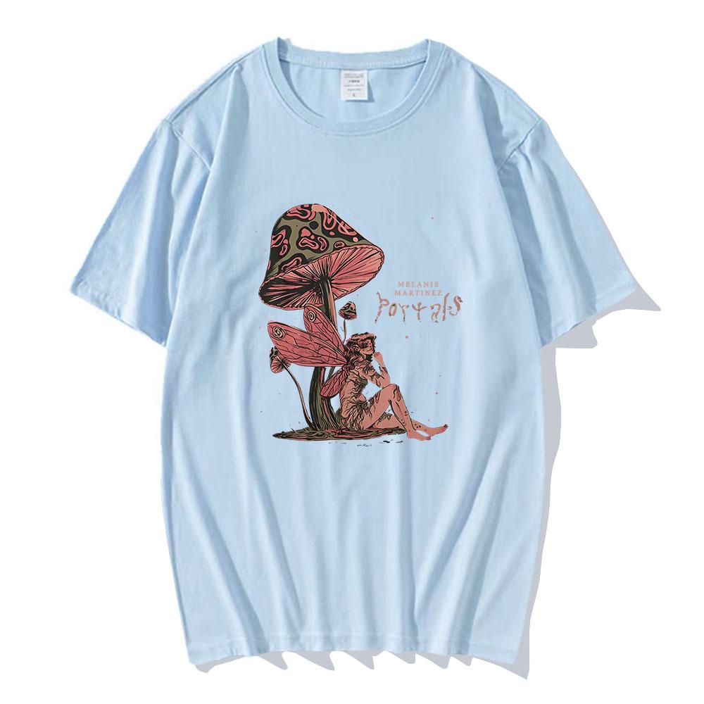 Melanie Martinez Portals Tour Tshirt 100% Cotton Tees Famous Singer Cartoon Graphic Printing T Shirts Short Sleeve Girls T-shirt