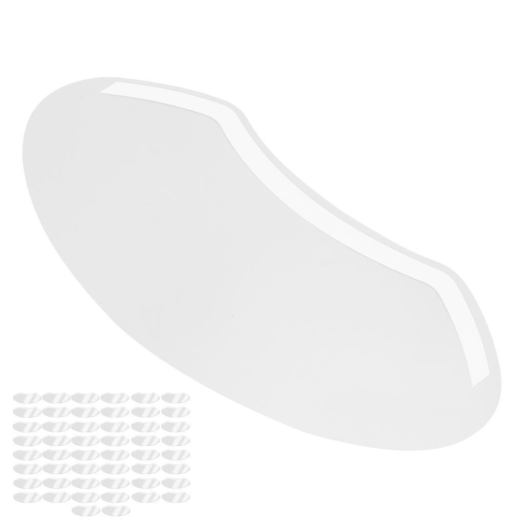50pcs Disposable Face Visors Transparent Protective Shower Visors for Eyeliner Eyebrow Tattooing Eyelash Extension Hair
