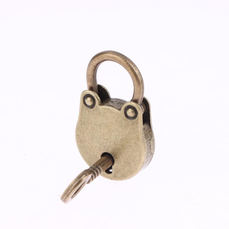 1/3 Sets Diary Hardware Locks Mini Bear Head Lock Antique Alloy Keys Padlocks Old Vintage Bear Padlock For Boxes Luggage Bags
