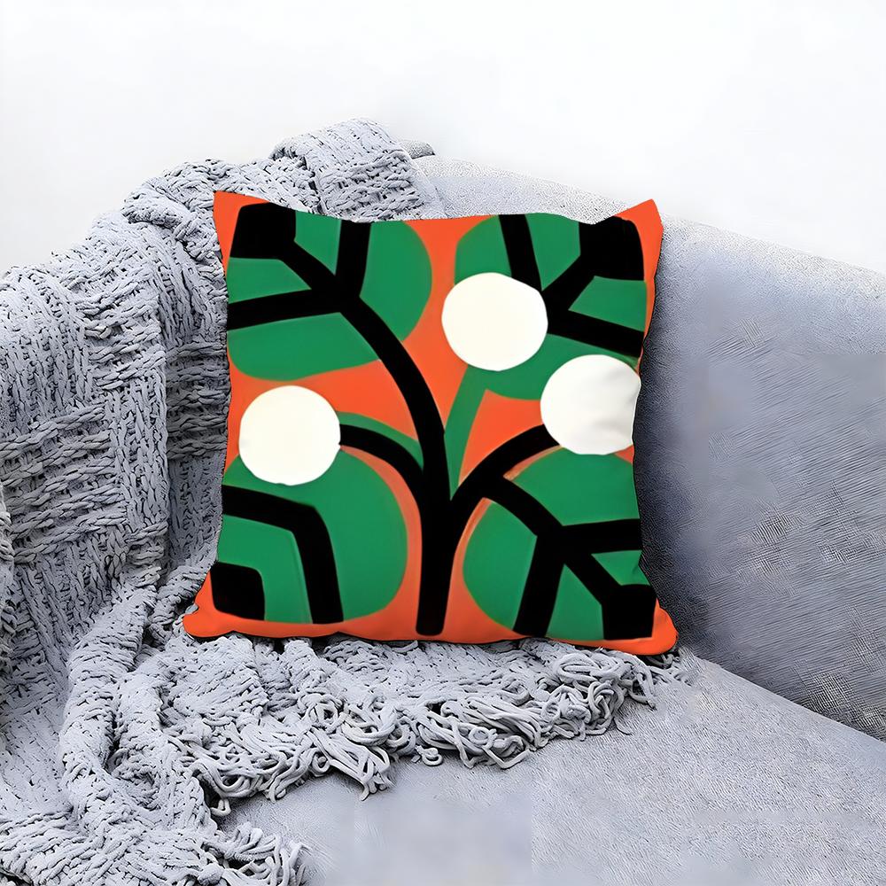 Artistic Floral Illustration Cushion Cover Premium Comfort Reversible Pillow Cove Two in One Design for Any Room Car Interior