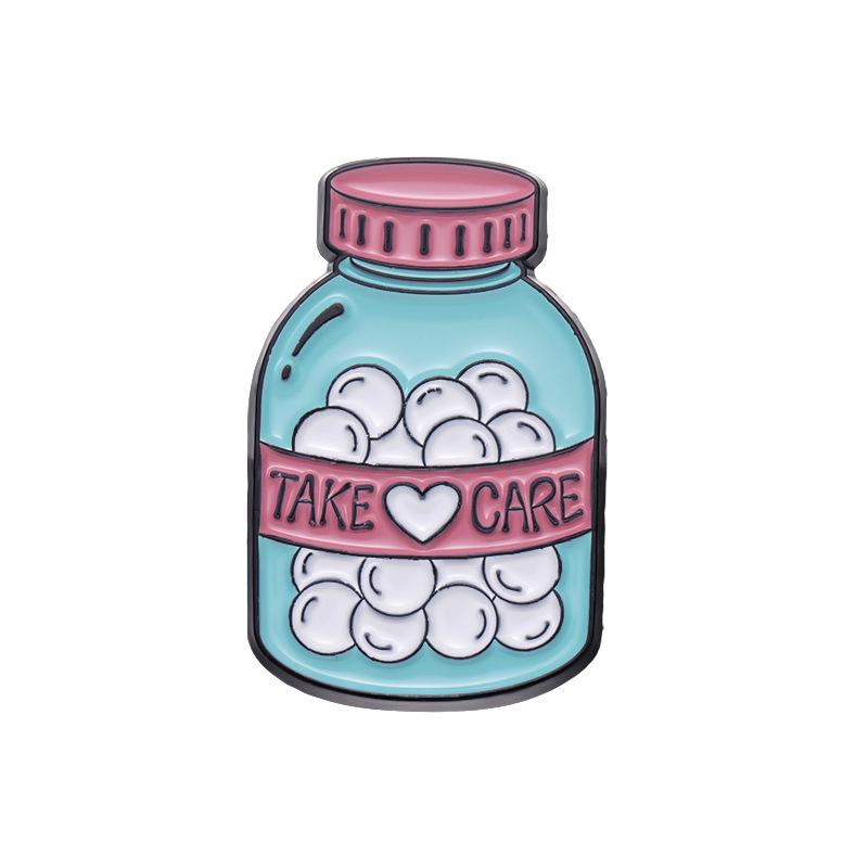 Medicine Bottle Desig Pins Acrylic Badges Brooch Lapel Pin For Women Clothes On The Backpack Accessories Jewelry