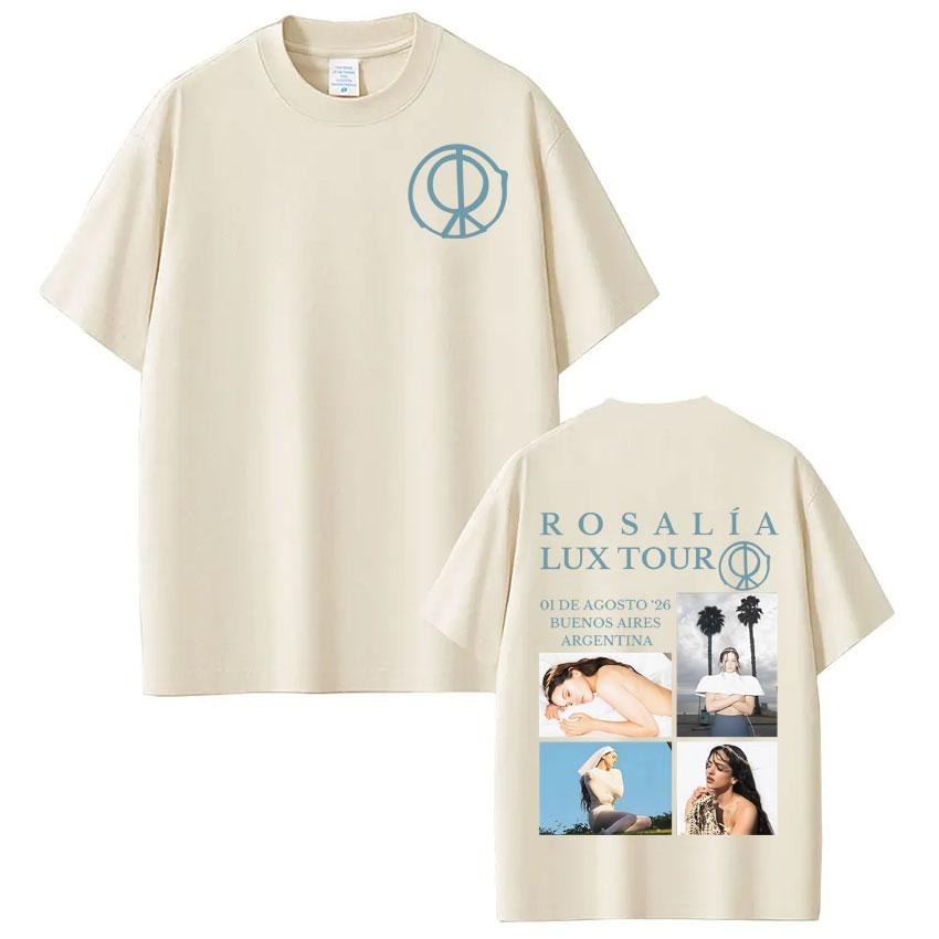 

Singer Rosalía LUX Album Tour 2025 Print Tshirt Men Women Aesthetics Casual Tshirt Oversized Fashion Cotton T Shirts Streetwear M