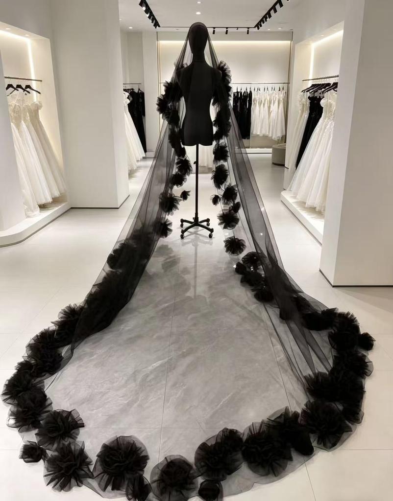 Romantic Rose Flower Bridal Veil for Wedding Photography - Headdress Hair Accessory