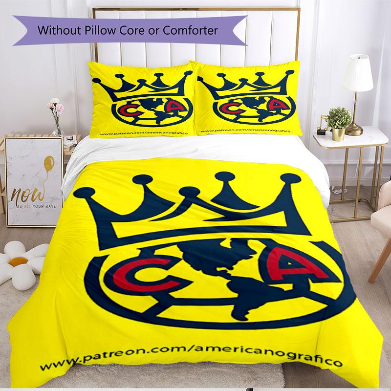 3pcs Duvet Cover Set (1*Duvet Cover + 2*Pillowcase, Without Core), Club America Print Soft All‑Season Bedding Set, Home Bedroom Decor Gift