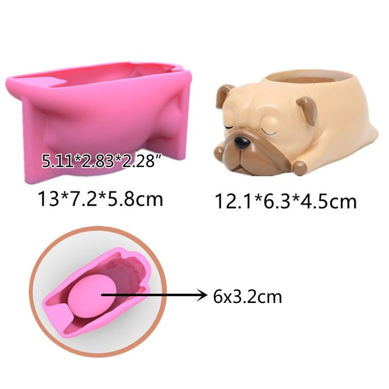 3D Animal Flower Pot Silicone Mold Succulent Planter Concrete Mold Frogs Concrete Cement Mold for DIY Pen Holder Home Decoration