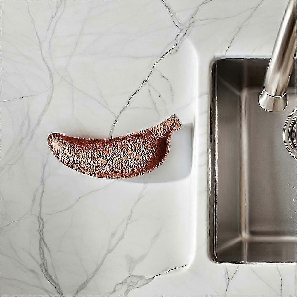 2026 Banana Shaped Wooden Seasoning Dishes For Dining Tableware Brown Color Ideal For Serving Snacks 1Pcs