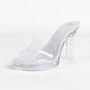 Korean Style Runway Model Slippers Flat Block Heel Sexy Transparent Platform High Heel Summer Women Footwear LFD-198711-7