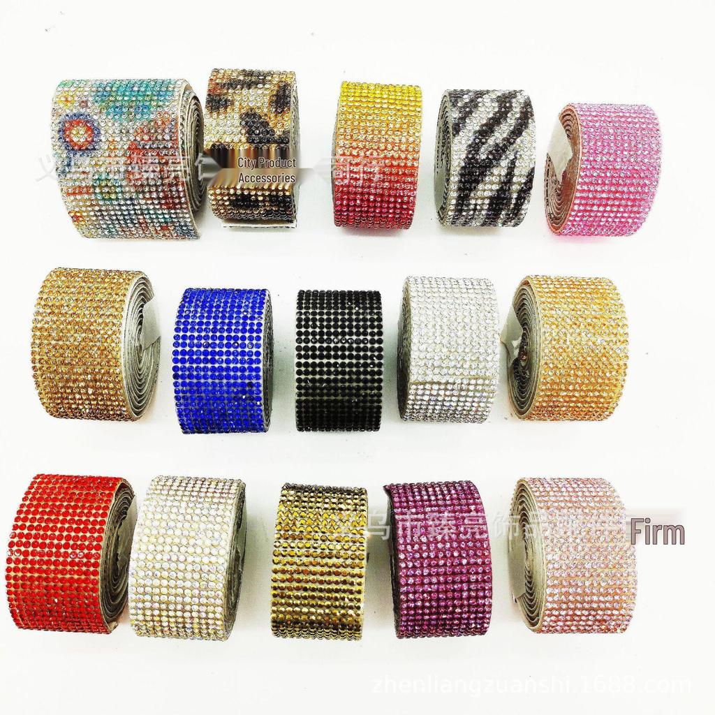 Rhinestone Crystal Car Sticker DIY Accessory - Diamond Patch Glass Strip