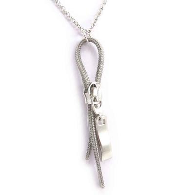 [J6101] - Κολιέ 'Zip Séduction' ασημί