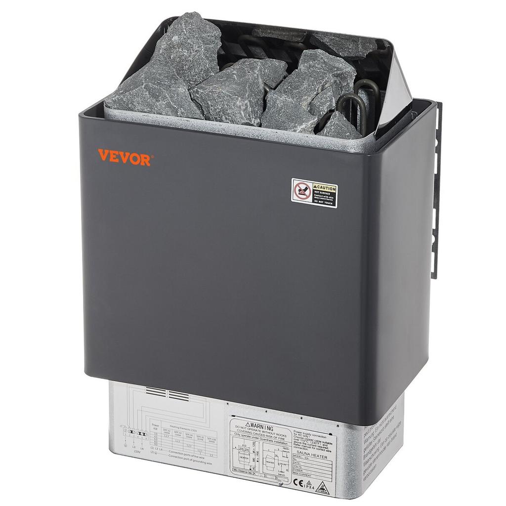 Poêle chauffant électrique pour sauna 6 kW avec contrôleur numérique pour spa domestique de 5-9 m³