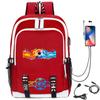 Football Star Printed Schoolbag Backpack Usb Charging Student Backpack Computer Bag