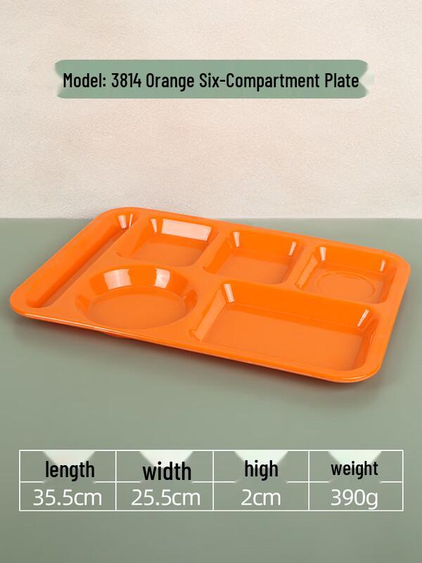 Rectangular Melamine Partitioned Meal Tray