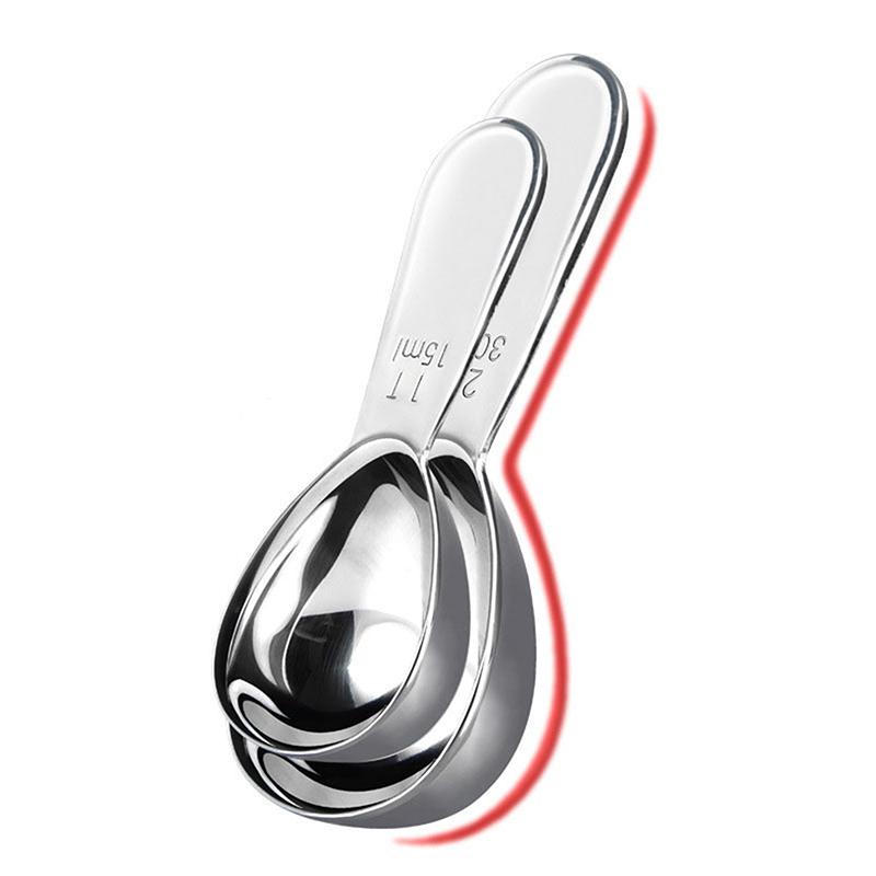 Stainless Steel Coffee Spoon And Measuring Spoon Coffee Utensil With Graduated Measuring Spoon Precise Ergonomic Spoon