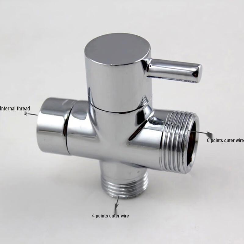 FengZhi 1-in-2-out Copper Water Diverter Valve