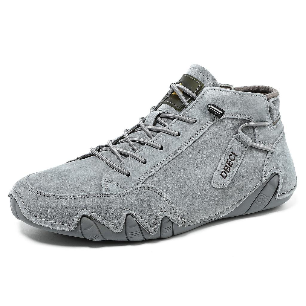 Popular Spring and Autumn Men's Casual Shoes Short Boots Outdoor Casual Men's Boots Trend Top Leather Large Size Men's Shoes