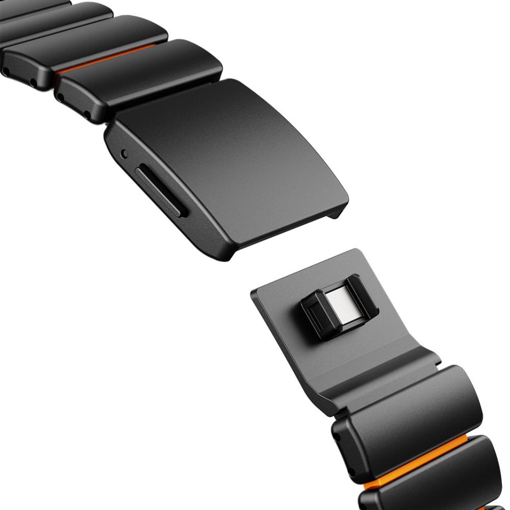 Titanium Band for Apple Watch Ultra 3 49mm Series 11 10 46mm 45 44mm Rubber Watchband Luxury Magnetic Strap for Iwatch 9 8 6 SE