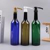 1 Pcs 750Ml Colorful Pet Bottle Coffee Syrup Bee Drip Storage Dispenser Pump Bottle Squeeze Milk Bottle Honey Jar Container